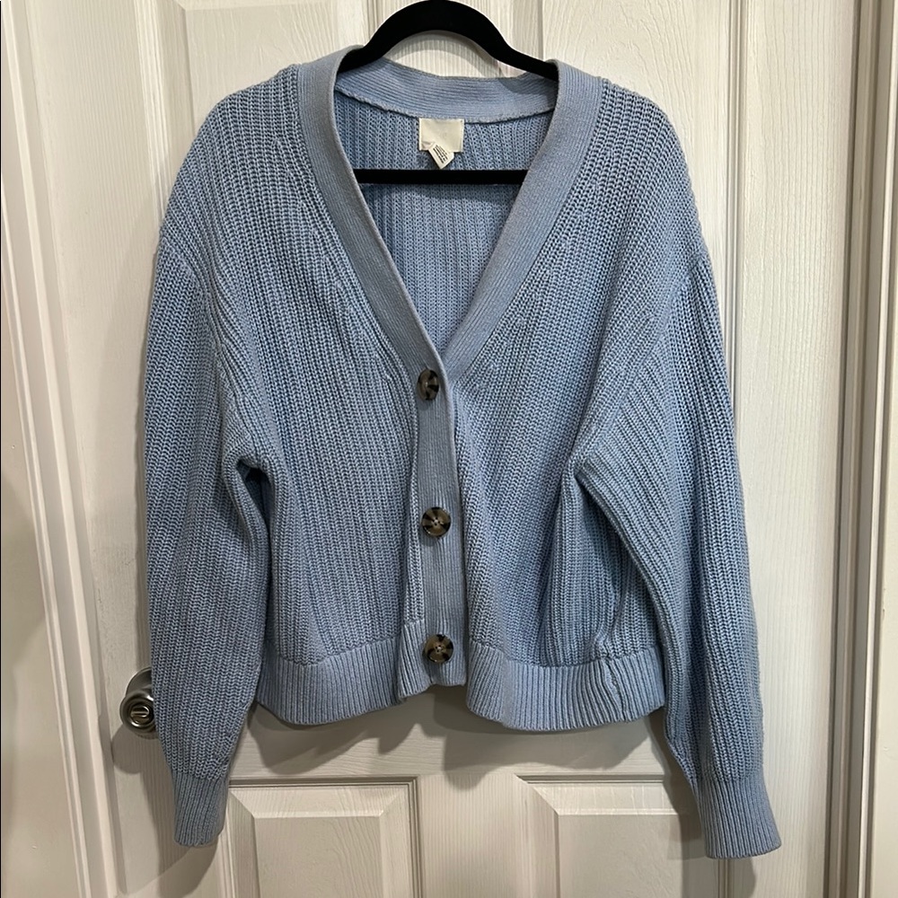 Women's Baby Blue H&M Cardigan Sweater